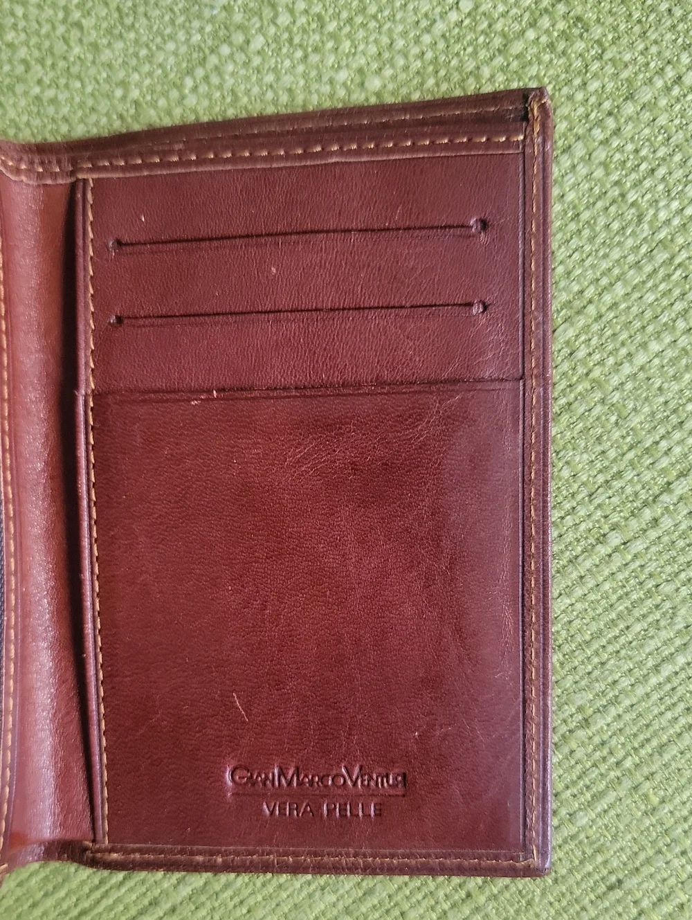 Vera Pelle Brown Leather Bifold Wallet